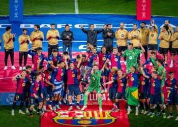 BARCELONA CELEBRÓ LA CONQUISTA DEL TÍTULO DE LIGA DE ESPAÑA