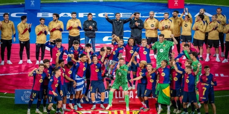 BARCELONA CELEBRÓ LA CONQUISTA DEL TÍTULO DE LIGA DE ESPAÑA