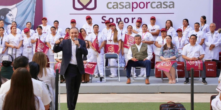 GOBERNADOR DURAZO PRESIDENTA SHEINBAUM ARRANCAN PROGRAMA ‘SALUD CASA POR CASA’ EN BENEFICIO DE MÁS DE 330 MIL SONORENSES