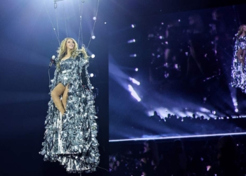 BEYONCÉ ‘VUELA’ EN PLENO SHOW Y CASI CAE