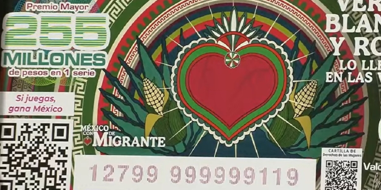 PRESENTAN BILLETE CONMEMORATIVO DE LA LOTERIA NACIONAL EN HONOR A LOS MIGRANTES