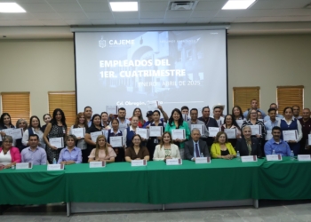 RECONOCE GOBIERNO DE CAJEME A 57 EMPLEADAS Y EMPLEADOS DEL AYUNTAMIENTO