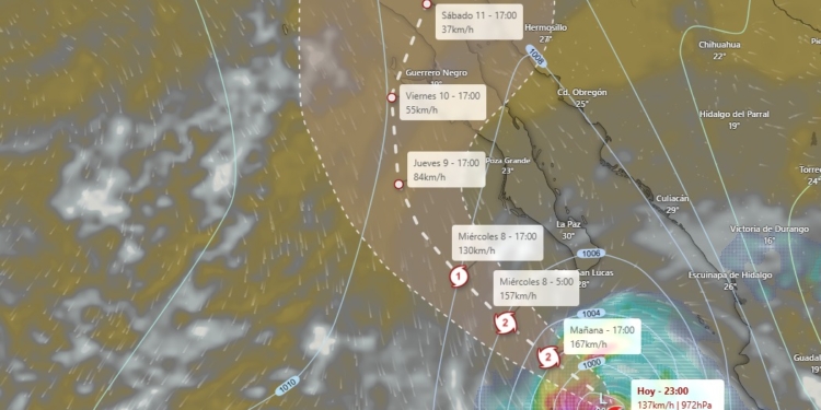 INFORMA PROTECCIÓN CIVIL DE CAJEME SOBRE LLUVIAS POR HURACÁN ‘PRISCILLA’