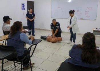IMPARTE ACADEMIA DE POLICÍA MUNICIPAL CURSO DE PRIMEROS AUXILIOS Y ATENCIÓN DE EMERGENCIAS A PERSONAL DE LA SSPM