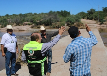 TRABAJA GOBIERNO DE CAJEME EN REHABILITACIÓN DEL PUENTE QUE COMUNICA A CIUDAD OBREGÓN CON CUMURIPA Y EL PORVENIR