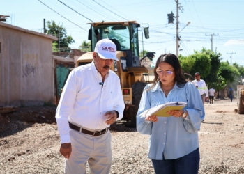 INSPECCIONA ALCALDE JAVIER LAMARQUE AVANCES EN OBRAS DE PAVIMENTACIÓN E INFRAESTRUCTURA EN CIUDAD OBREGÓN