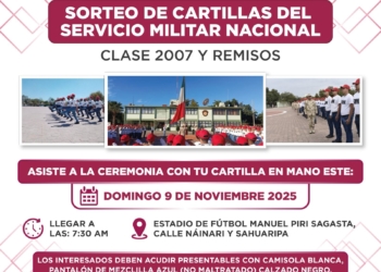 INVITA JUNTA MUNICIPAL DE RECLUTAMIENTO DE CAJEME AL SORTEO DEL SERVICIO MILITAR NACIONAL CLASE 2007 Y REMISOS