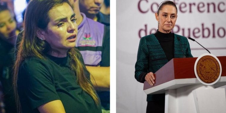 GRECIA QUIROZ, VIUDA DE CARLOS MANZO, LLEGA A PALACIO NACIONAL PARA REUNIÓN CON SHEINBAUM