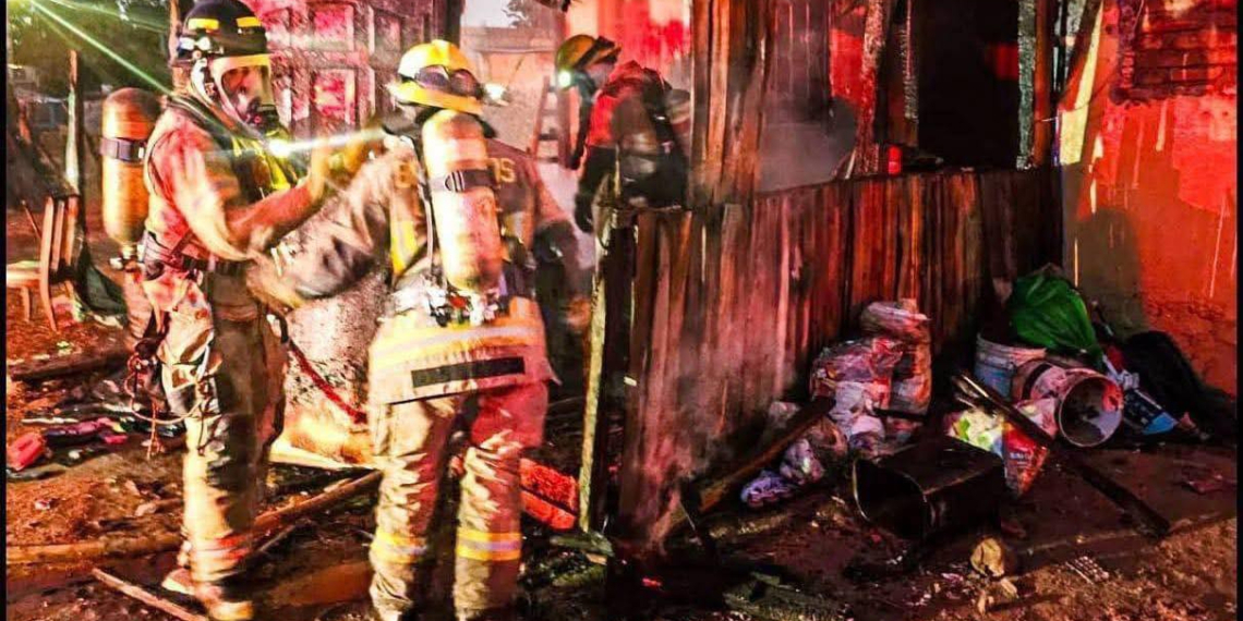 INCENDIO CONSUME VIVIENDA EN CIUDAD OBREGÓN; SIETE PERSONAS  RESULTAN LESIONADAS,  CINCO DE ELLAS MENORES