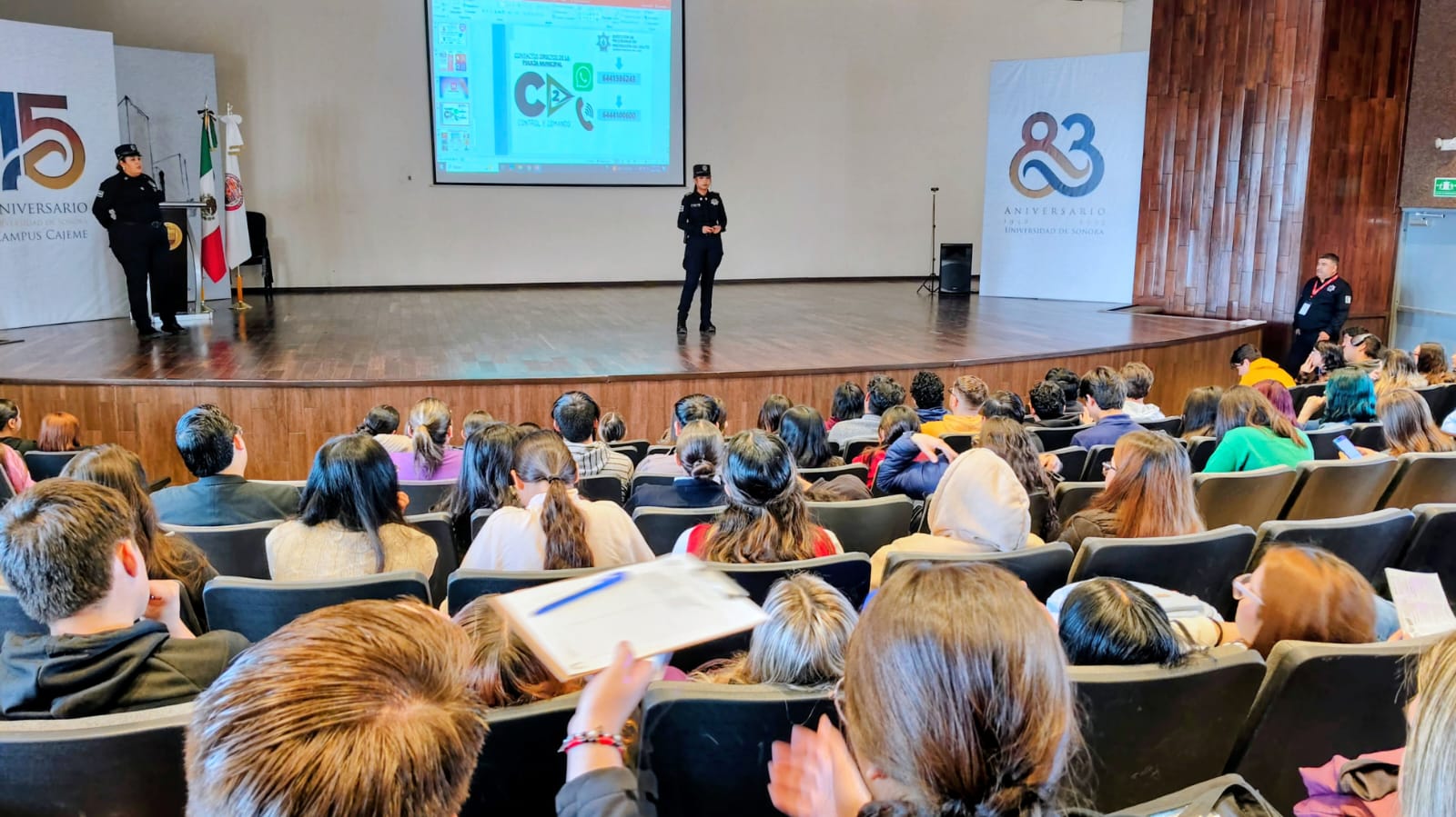 PROGRAMAS PREVENTIVOS IMPARTE PLÁTICA SOBRE EXTORSIÓN TELEFÓNICA EN LA UNIVERSIDAD DE SONORA CAMPUS CAJEME