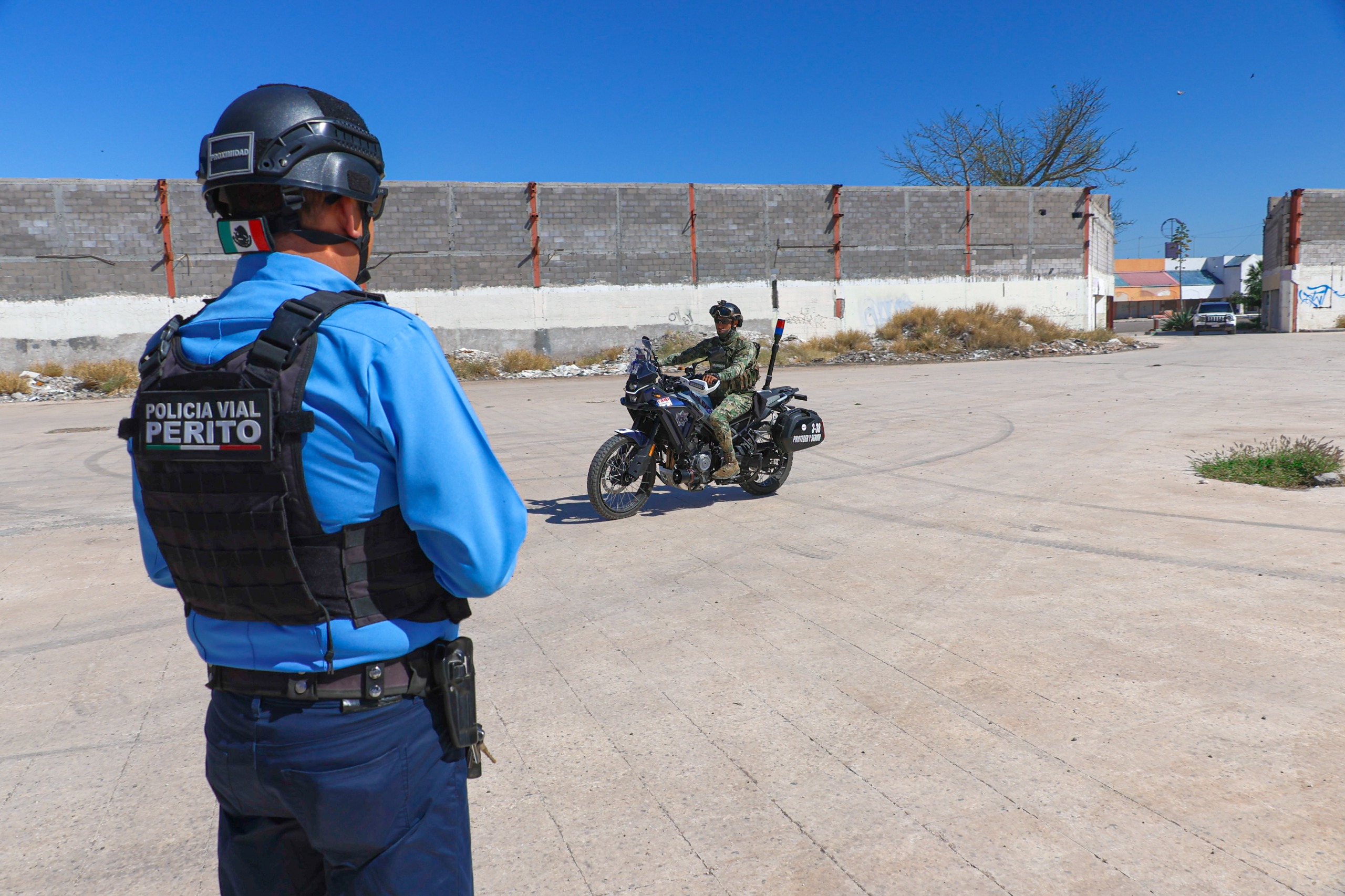 CONTINÚA CAPACITACIÓN EN MOTO PATRULLAJE PARA ELEMENTOS DE LA SECRETARÍA DE MARINA EN LA ACADEMIA DE POLICÍA DE CAJEME