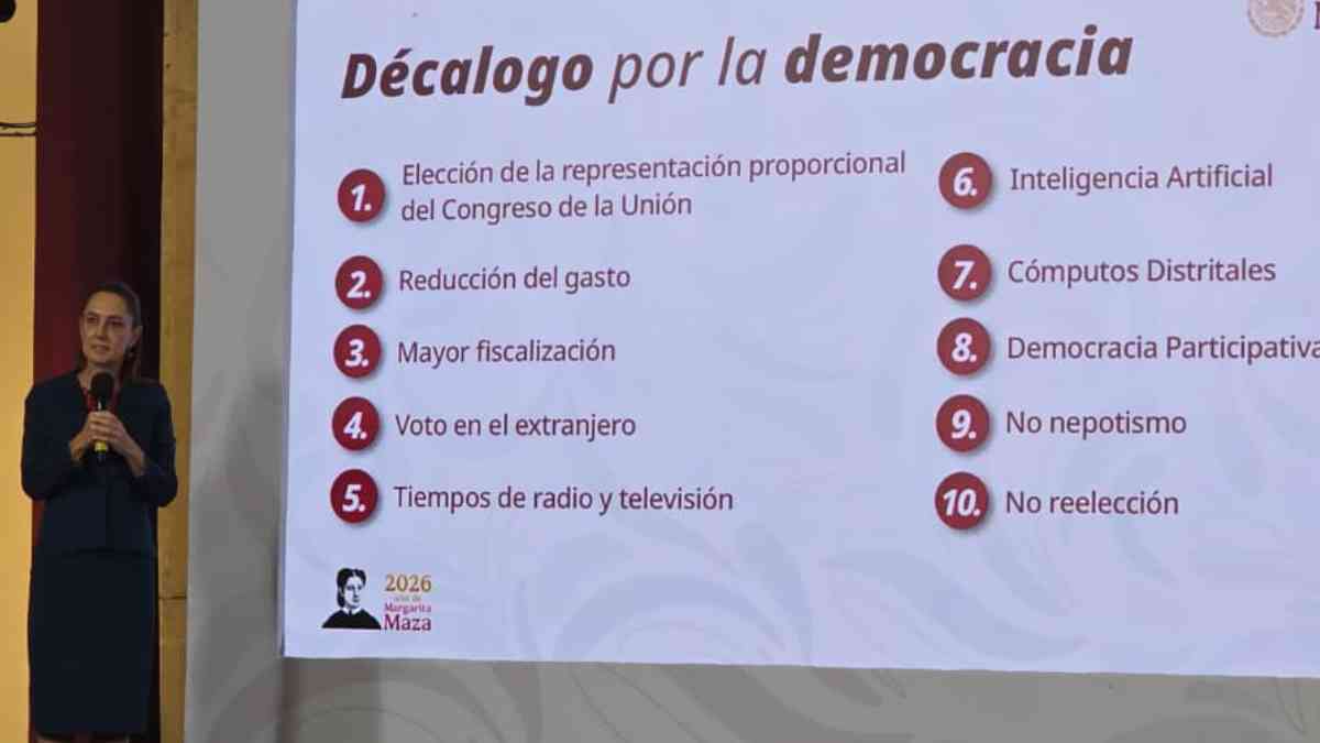 SHEINBAUM PROPONE CAMBIAR PLURIS, REDUCIR GASTO Y REGULAR IA EN CAMPAÑAS