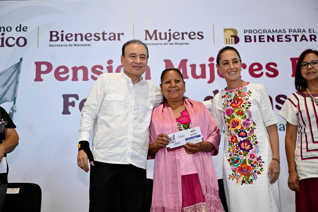 SHEINBAUM Y DURAZO RESPALDAN A MÁS DE 70 MIL MUJERES SONORENSES CON PENSIÓN BIENESTAR