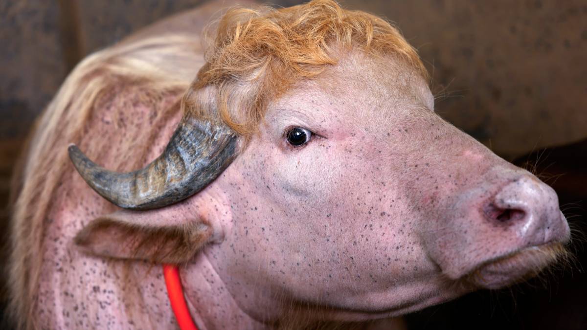 BÚFALO ALBINO CAUSA FUROR PORQUE ASEGURAN QUE SE PARECE AL PRESIDENTE DE EE. UU.