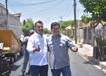 AVANZAN OBRAS DE PAVIMENTACIÓN Y SE CONSTRUYEN PLAZAS MULTIFUNCIONALES EN CAJEME