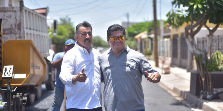AVANZAN OBRAS DE PAVIMENTACIÓN Y SE CONSTRUYEN PLAZAS MULTIFUNCIONALES EN CAJEME